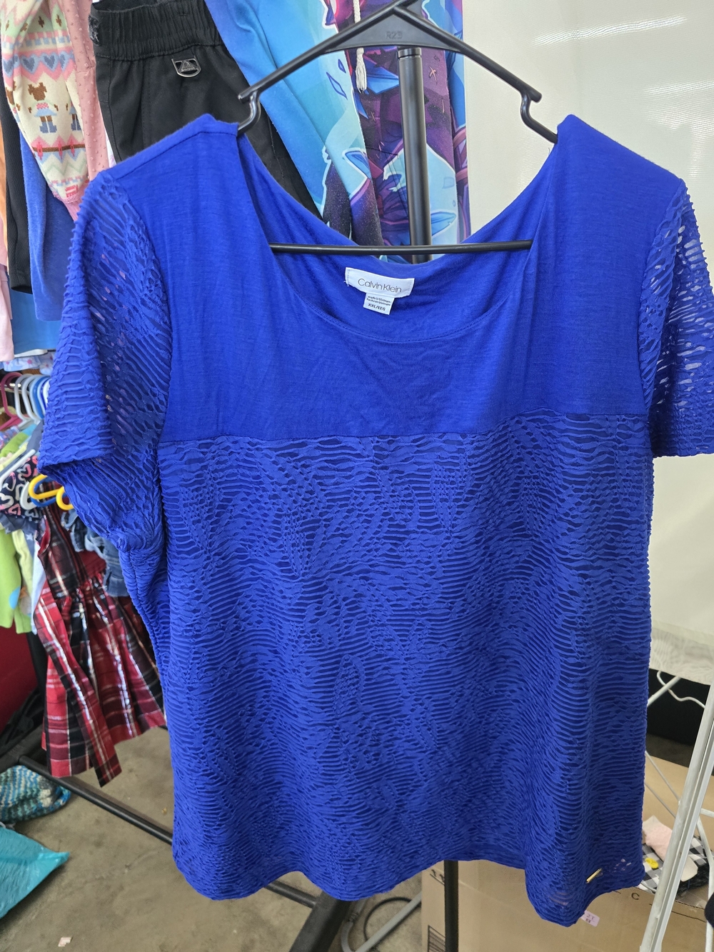 Calvin Klein Women’s Royal Blue Short Sleeve Top
